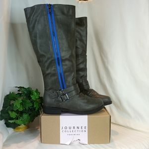 Journee Collection "Lady" Wide-Calf Boots Sz 9.5